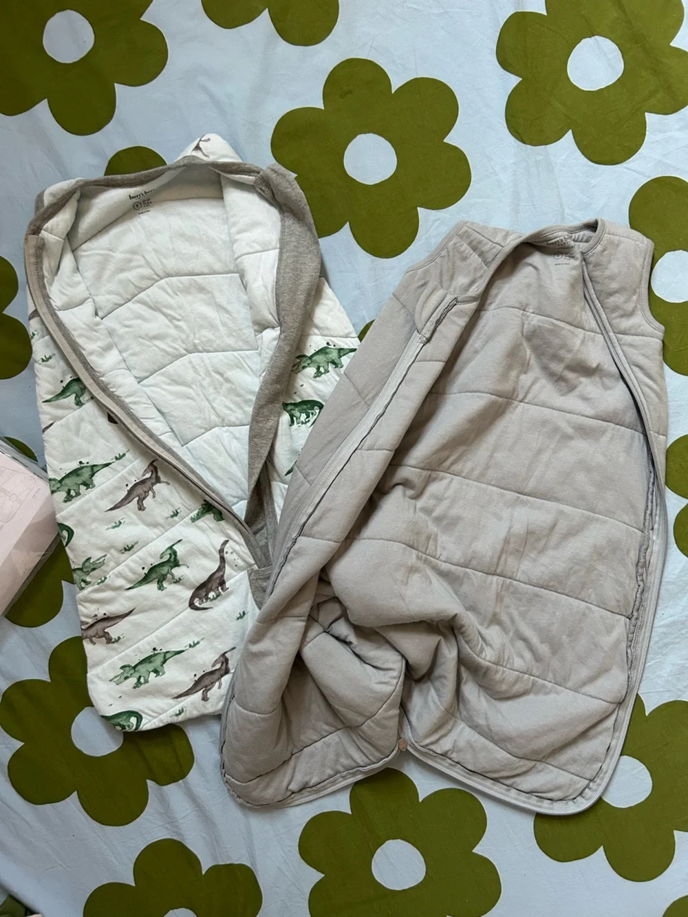 Set of 3 Burt's Bees size S Sleep Sacks - 1 new in package, 2 previously used